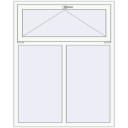 REHAU OPTIMUM EURO-DESIGN 70 1200x1500 mm RAL 9016 Traffic white two-sided