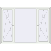 REHAU ENERGY-SAVING SYNEGO MD 2200x1600 mm RAL 9016 Traffic white two-sided