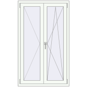 REHAU ENERGY-SAVING SYNEGO MD 900x1500 mm RAL 9016 Traffic white two-sided