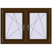 Okna skrzydłowe 1065x725 mm REHAU ENERGY-SAVING SYNEGO MD DARK_OAK dwustronny Okna skrzydłowe 1065x725 mm REHAU ENERGY-SAVING SYNEGO MD DARK_OAK dwustronny