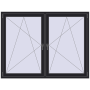 REHAU ENERGY-SAVING SYNEGO MD 1755x1340 mm BLACK_ULTI-MATT two-sided