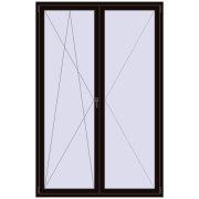 REHAU ENERGY-SAVING SYNEGO MD 1500x2300 mm BLACK_BROWN two-sided