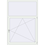 REHAU OPTIMUM EURO-DESIGN 70 1330x1930 mm RAL 9016 Traffic white two-sided