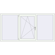 REHAU OPTIMUM EURO-DESIGN 70 2000x1030 mm RAL 9016 Traffic white two-sided