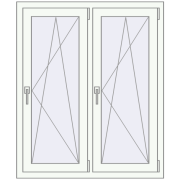 REHAU OPTIMUM EURO-DESIGN 70 1000x1200 mm RAL 9016 Traffic white two-sided