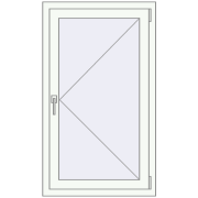 REHAU OPTIMUM EURO-DESIGN 70 660x1170 mm RAL 9016 Traffic white two-sided