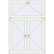 REHAU OPTIMUM EURO-DESIGN 70 1210x1760 mm RAL 9016 Traffic white dwustronny