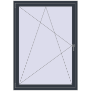 REHAU OPTIMUM EURO-DESIGN 70 1150x1600 mm ANTHRACITE_GREY_STRUKTURAL dwustronny