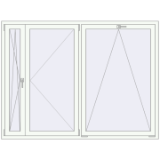 REHAU OPTIMUM EURO-DESIGN 70 2000x1500 mm RAL 9016 Traffic white two-sided