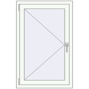 REHAU OPTIMUM EURO-DESIGN 70 700x1050 mm RAL 9016 Traffic white two-sided