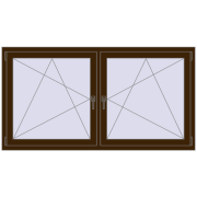 Okna skrzydłowe 1840x935 mm REHAU ENERGY-SAVING SYNEGO MD DARK_OAK dwustronny