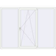 Tilt-and-Turn 2400x1800 mm EPSILON OPTIMA RAL 9016 Traffic white two-sided