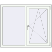 REHAU OPTIMUM EURO-DESIGN 70 1300x1050 mm RAL 9016 Traffic white dwustronny