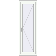 REHAU OPTIMUM EURO-DESIGN 70 500x1500 mm BLACK_BROWN external