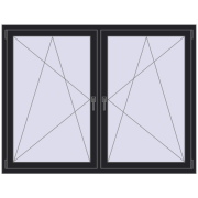REHAU ENERGY-SAVING SYNEGO MD 1650x1310 mm BLACK_ULTI-MATT dwustronny