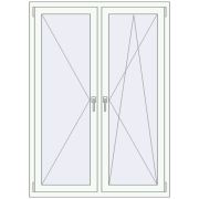 REHAU OPTIMUM EURO-DESIGN 70 1220x1620 mm RAL 9016 Traffic white two-sided