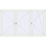 REHAU OPTIMUM EURO-DESIGN 70 2700x1600 mm RAL 9016 Traffic white dwustronny