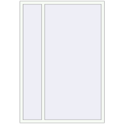 Okna skrzydłowe 1380x1990 mm REHAU OPTIMUM EURO-DESIGN 70 RAL 9016 Traffic white dwustronny