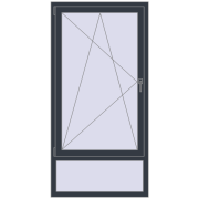 REHAU OPTIMUM EURO-DESIGN 70 900x1800 mm ANTHRACITE_GREY_STRUKTURAL two-sided