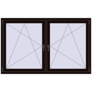 Okna skrzydłowe 1840x1085 mm REHAU ENERGY-SAVING SYNEGO MD BLACK_BROWN dwustronny Okna skrzydłowe 1840x1085 mm REHAU ENERGY-SAVING SYNEGO MD BLACK_BROWN dwustronny