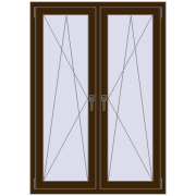 REHAU ENERGY-SAVING SYNEGO MD 1050x1520 mm DARK_OAK dwustronny