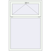 REHAU OPTIMUM EURO-DESIGN 70 1000x1500 mm RAL 9016 Traffic white two-sided
