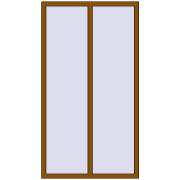 REHAU ENERGY-SAVING SYNEGO MD 1100x2000 mm GOLDEN OAK two-sided