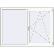 Okna skrzydłowe 1450x1100 mm EPSILON OPTIMA GOLDEN OAK zewnętrzny