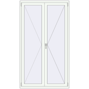 REHAU ENERGY-SAVING SYNEGO MD 1120x1980 mm RAL 9016 Traffic white two-sided