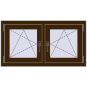 Okna skrzydłowe 990x545 mm REHAU OPTIMUM EURO-DESIGN 70 DARK_OAK dwustronny Okna skrzydłowe 990x545 mm REHAU OPTIMUM EURO-DESIGN 70 DARK_OAK dwustronny