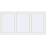 REHAU OPTIMUM EURO-DESIGN 70 1600x800 mm RAL 9016 Traffic white two-sided
