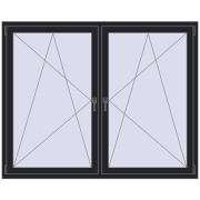 REHAU ENERGY-SAVING SYNEGO MD 1840x1415 mm BLACK_ULTI-MATT dwustronny