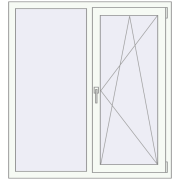 Okna skrzydłowe 1150x1300 mm EPSILON OPTIMA RAL 9016 Traffic white dwustronny