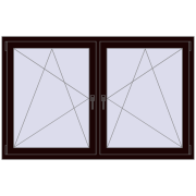 REHAU ENERGY-SAVING SYNEGO MD 1710x1070 mm CHOCOLATE_BROWN dwustronny