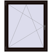 REHAU ENERGY-SAVING SYNEGO MD 1100x1300 mm BLACK_BROWN two-sided
