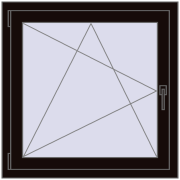 REHAU OPTIMUM EURO-DESIGN 70 860x860 mm BLACK_BROWN two-sided