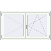 REHAU ENERGY-SAVING SYNEGO MD 1400x800 mm RAL 9016 Traffic white two-sided