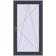 REHAU OPTIMUM EURO-DESIGN 70 800x1500 mm ANTHRACITE_GREY_STRUKTURAL two-sided