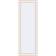 REHAU OPTIMUM EURO-DESIGN 70 500x1500 mm CREAME_WHITE_50L-2 two-sided