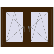 Okna skrzydłowe 1005x755 mm REHAU ENERGY-SAVING SYNEGO MD DARK_OAK dwustronny