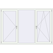 REHAU OPTIMUM EURO-DESIGN 70 2065x1425 mm RAL 9016 Traffic white two-sided