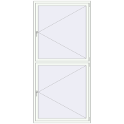 REHAU OPTIMUM EURO-DESIGN 70 1250x2660 mm RAL 9016 Traffic white two-sided