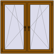 REHAU OPTIMUM EURO-DESIGN 70 1300x1300 mm GOLDEN OAK dwustronny