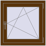 EPSILON OPTIMA 700x700 mm WALNUT dwustronny