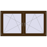 REHAU ENERGY-SAVING SYNEGO MD 1695x920 mm DARK_OAK dwustronny