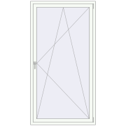 REHAU ENERGY-SAVING SYNEGO MD 1120x2000 mm RAL 9016 Traffic white two-sided