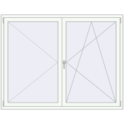 REHAU ENERGY-SAVING SYNEGO MD 1800x1400 mm RAL 9016 Traffic white two-sided