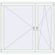 Okna skrzydłowe 1700x1600 mm KORSA BRILLANT DESIGN Okna skrzydłowe 1700x1600 mm KORSA BRILLANT DESIGN