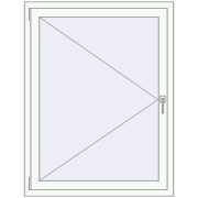 REHAU ENERGY-SAVING SYNEGO MD 1000x1300 mm RAL 9016 Traffic white two-sided