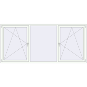 REHAU OPTIMUM EURO-DESIGN 70 2860x1300 mm RAL 9016 Traffic white two-sided